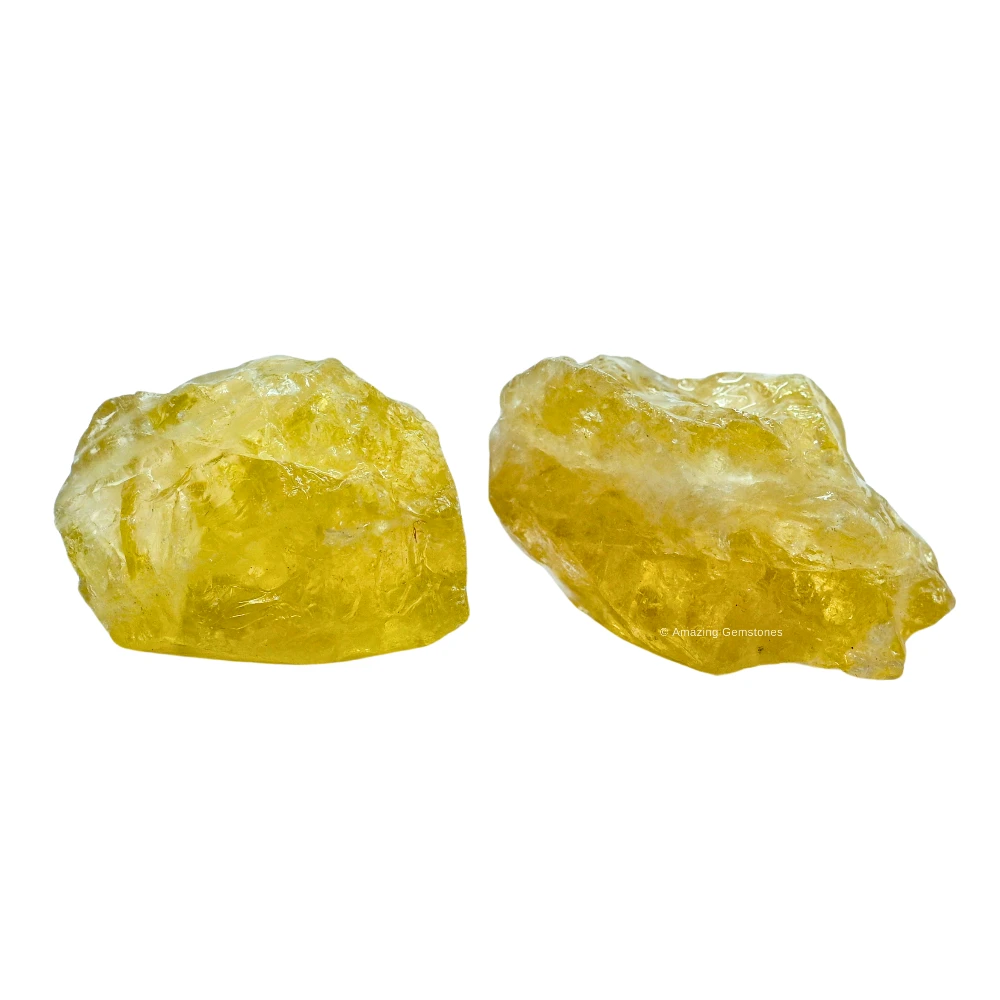 Lemon Quartz Raw Crystals (2 Pieces)