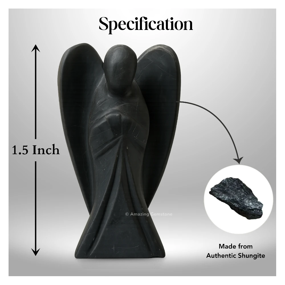 Shungite Angel Figurine (1.5 Inch)