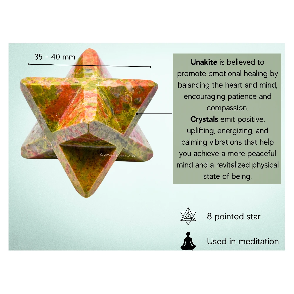 Unakite Merkaba (30-40 mm)