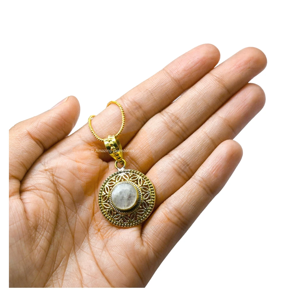 Clear Quartz Bead Necklace Premium