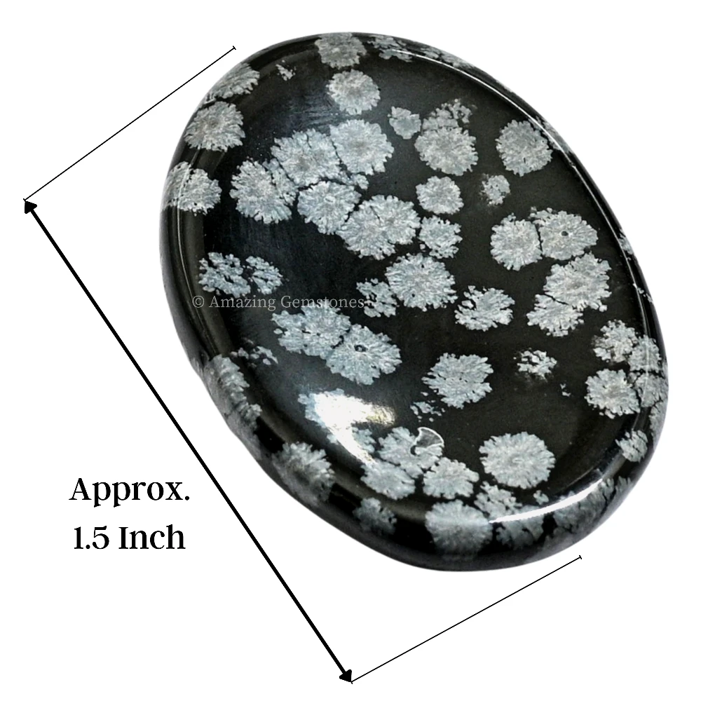 Snowflake Obsidian Worry Stone