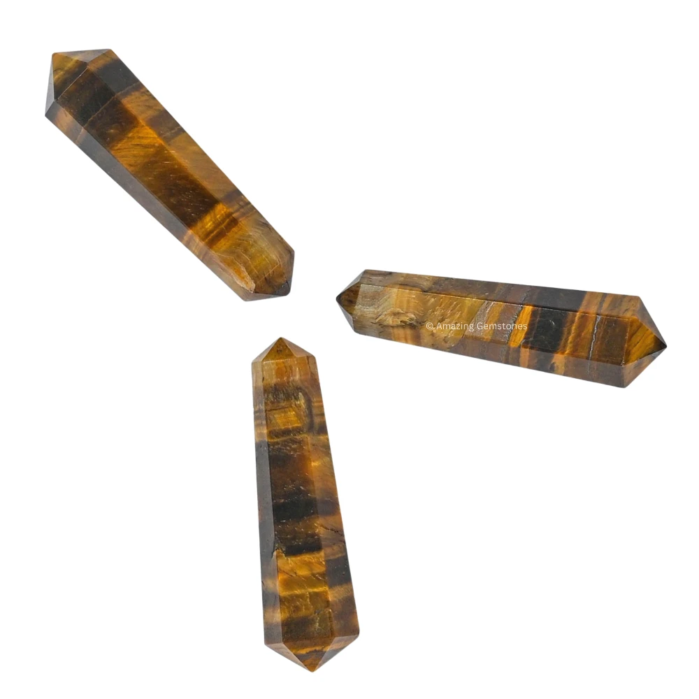 Tiger Eye Pencil Points (Double Terminated) (Set of 50)