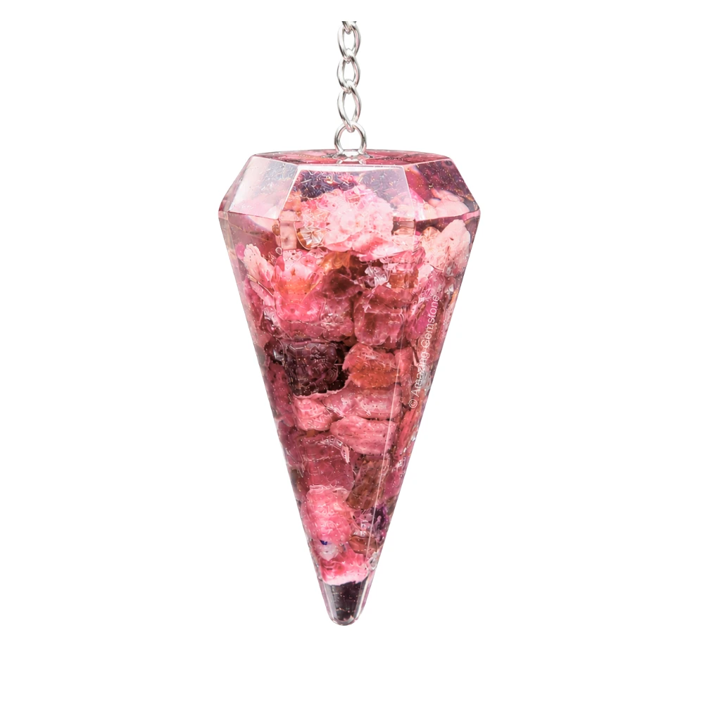Rhodonite Orgone Pendulum