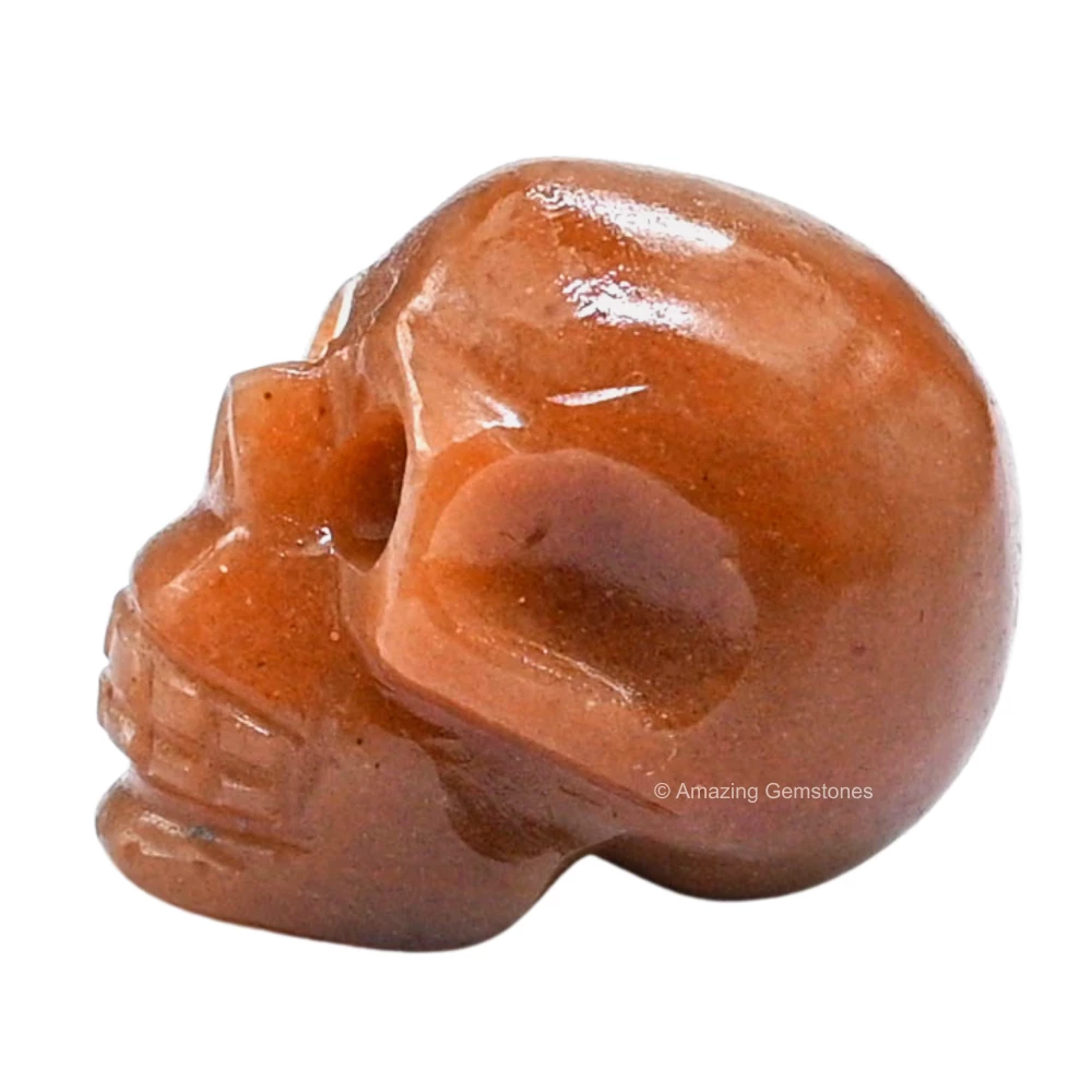 Orange Jasper Skull