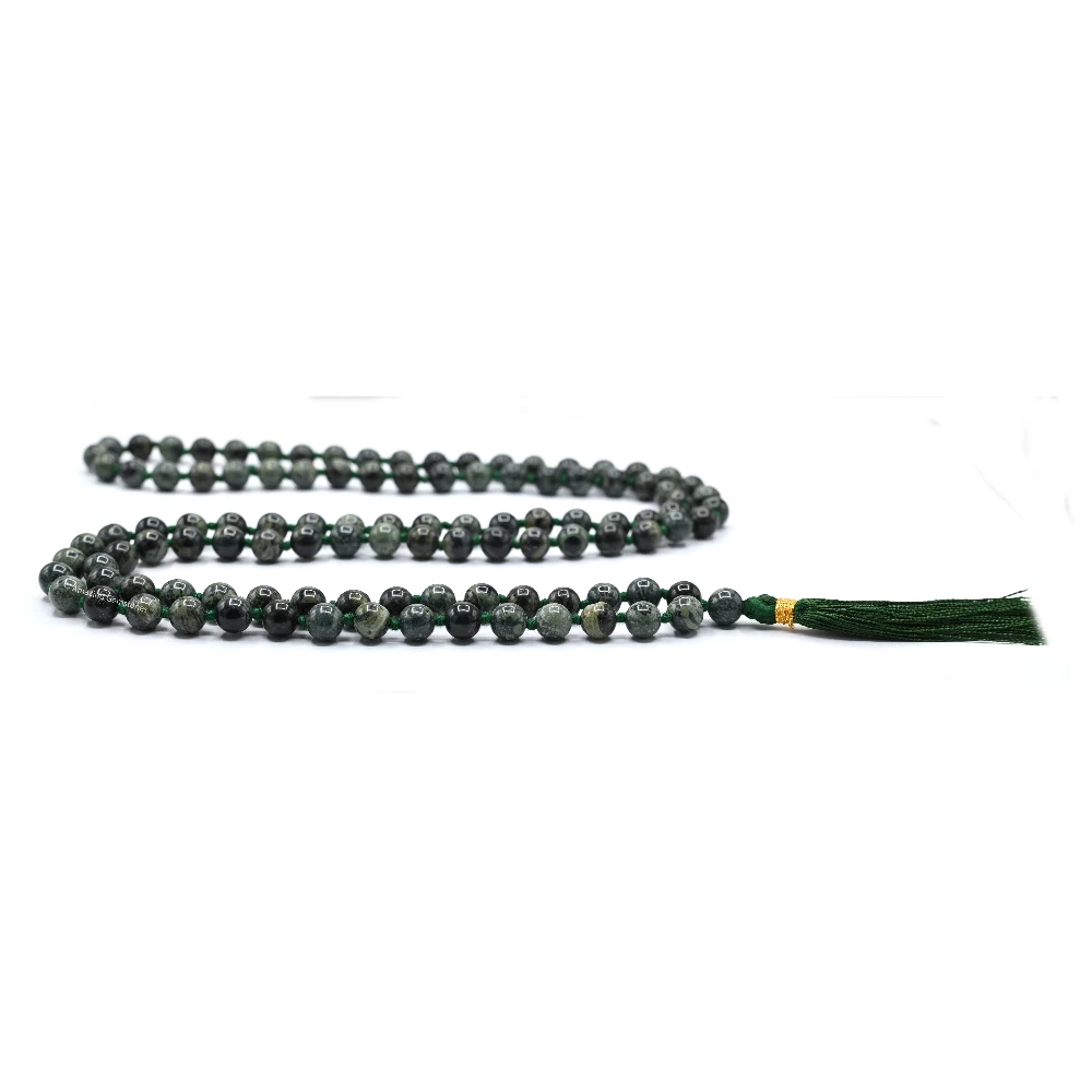 Kambaba Jasper Mala (Hand Knotted)