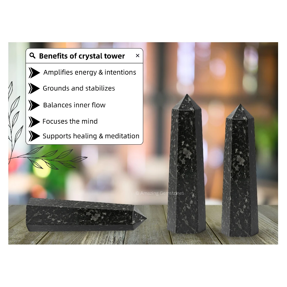 Nuummite Tower (2" to 3" INCH)
