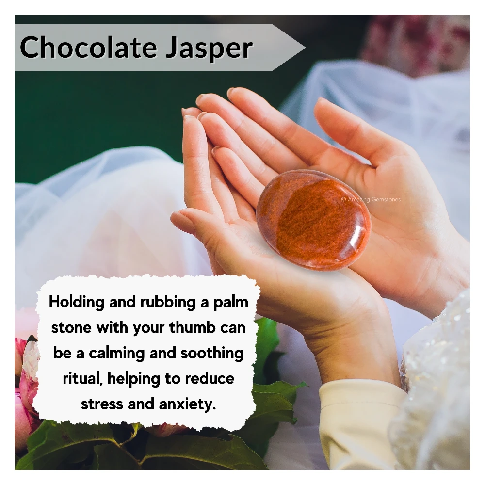 Chocolate Jasper Palm Stone