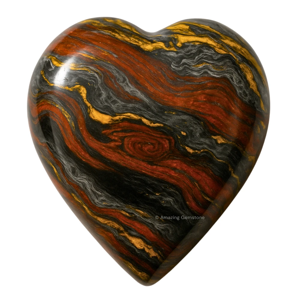 Iron Tiger Eye Heart