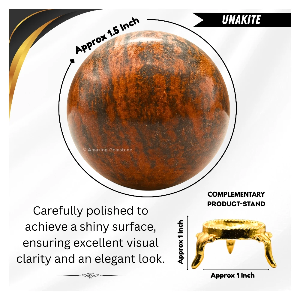 Unakite Sphere (1.5 Inch)