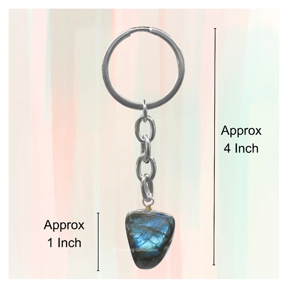 Labradorite Keychain Keys Holder (Tumble)