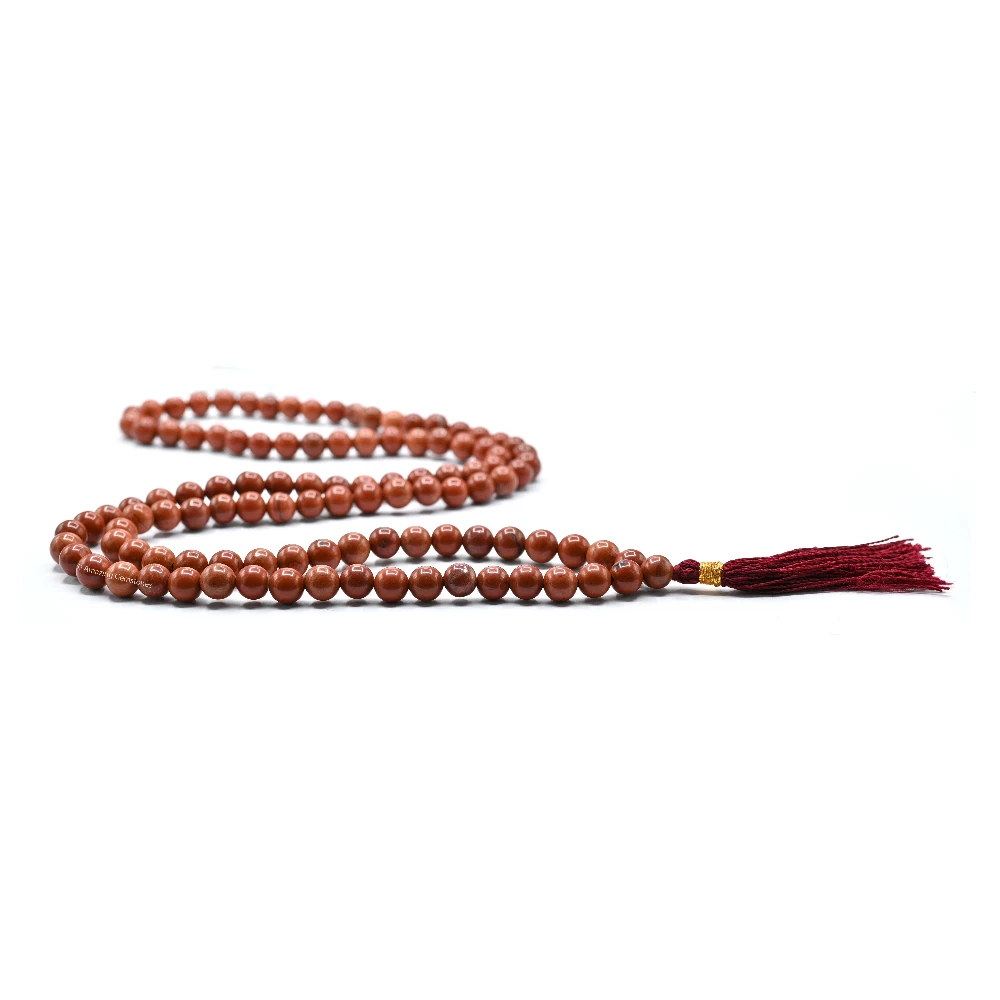 Red Jasper Mala (Without Knot)