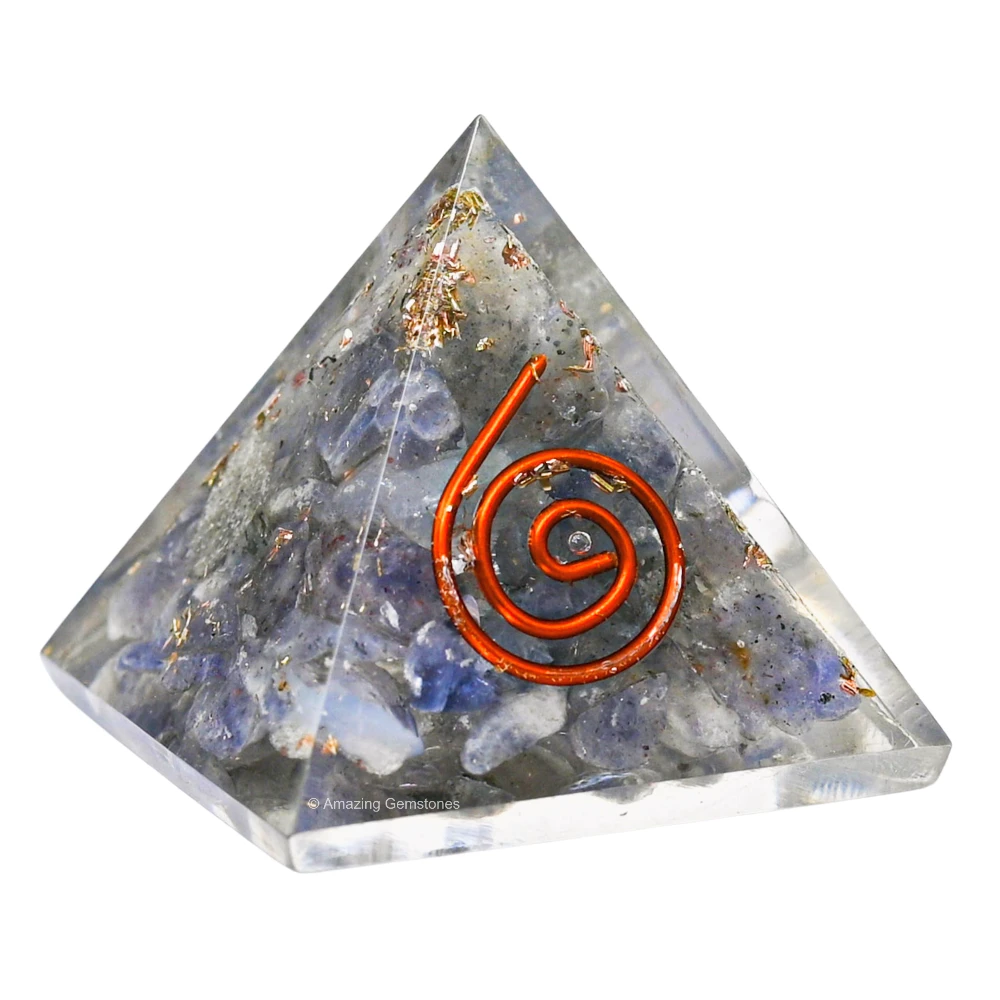 Iolite Orgone Pyramid - Mini