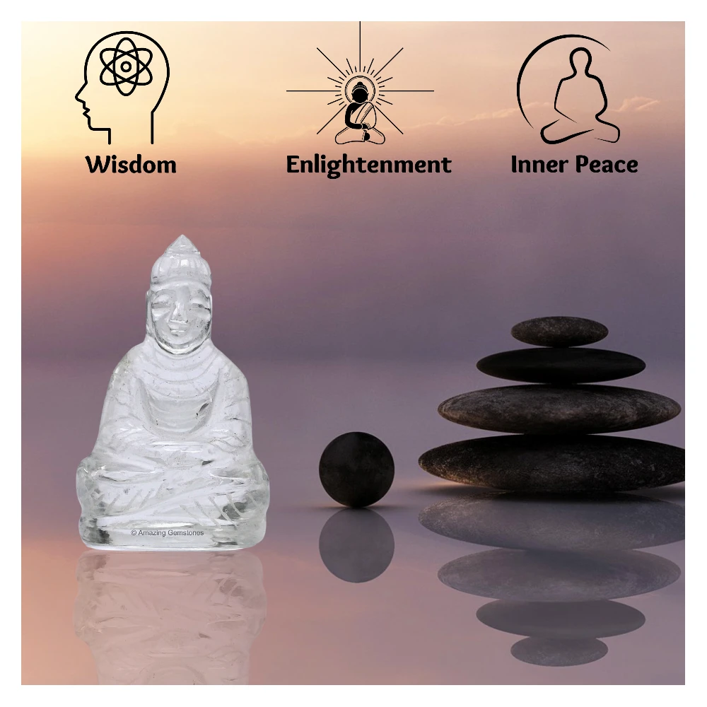 Clear Quartz Buddha Statue