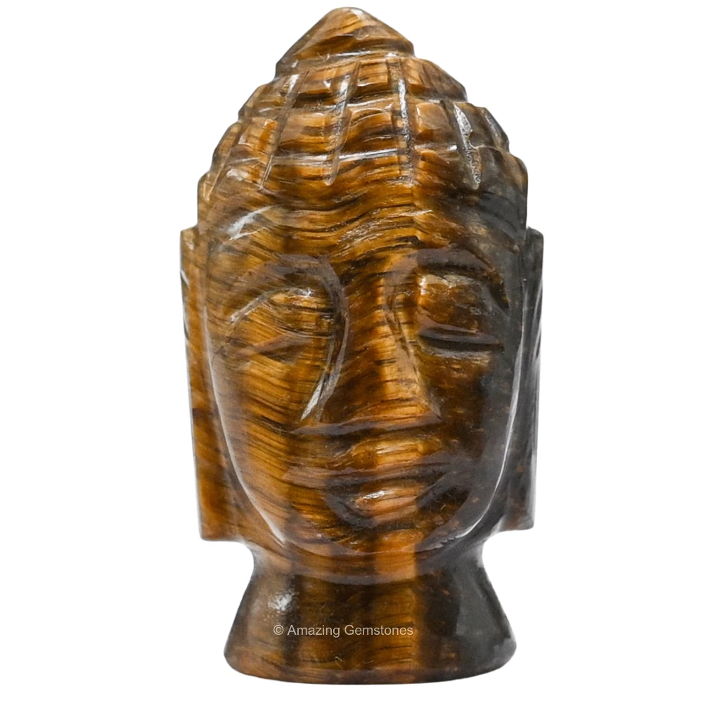 Tiger Eye Buddha Head