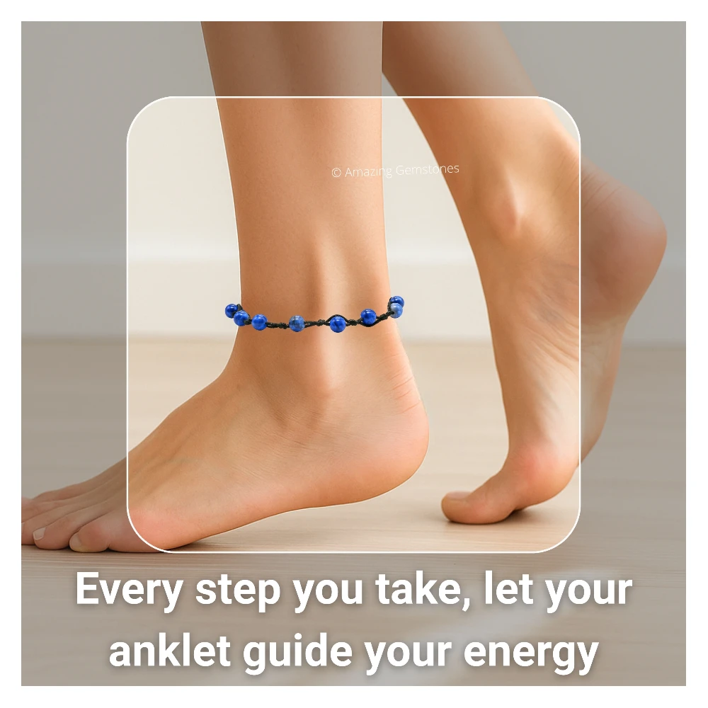 Sodalite Anklet (Hand Knotted)