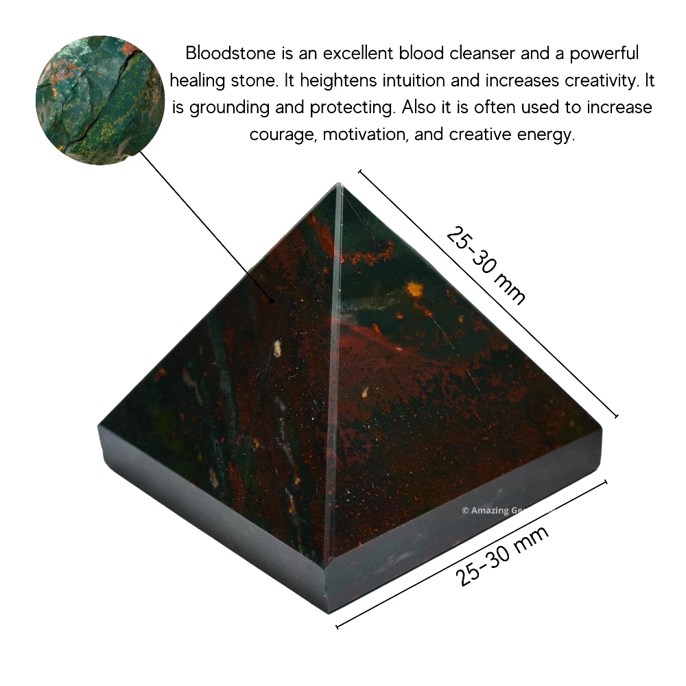 Bloodstone Pyramid (1 Inch)