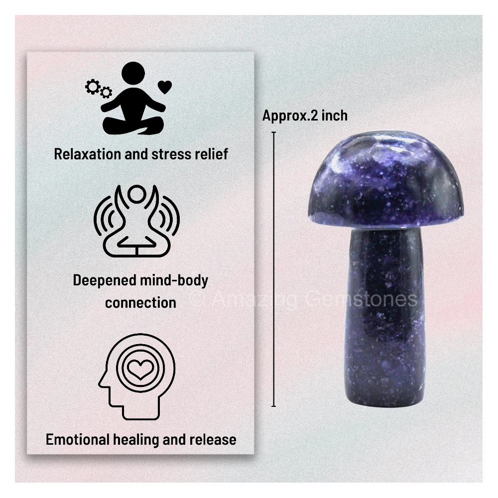 Lepidolite Crystal Mushroom