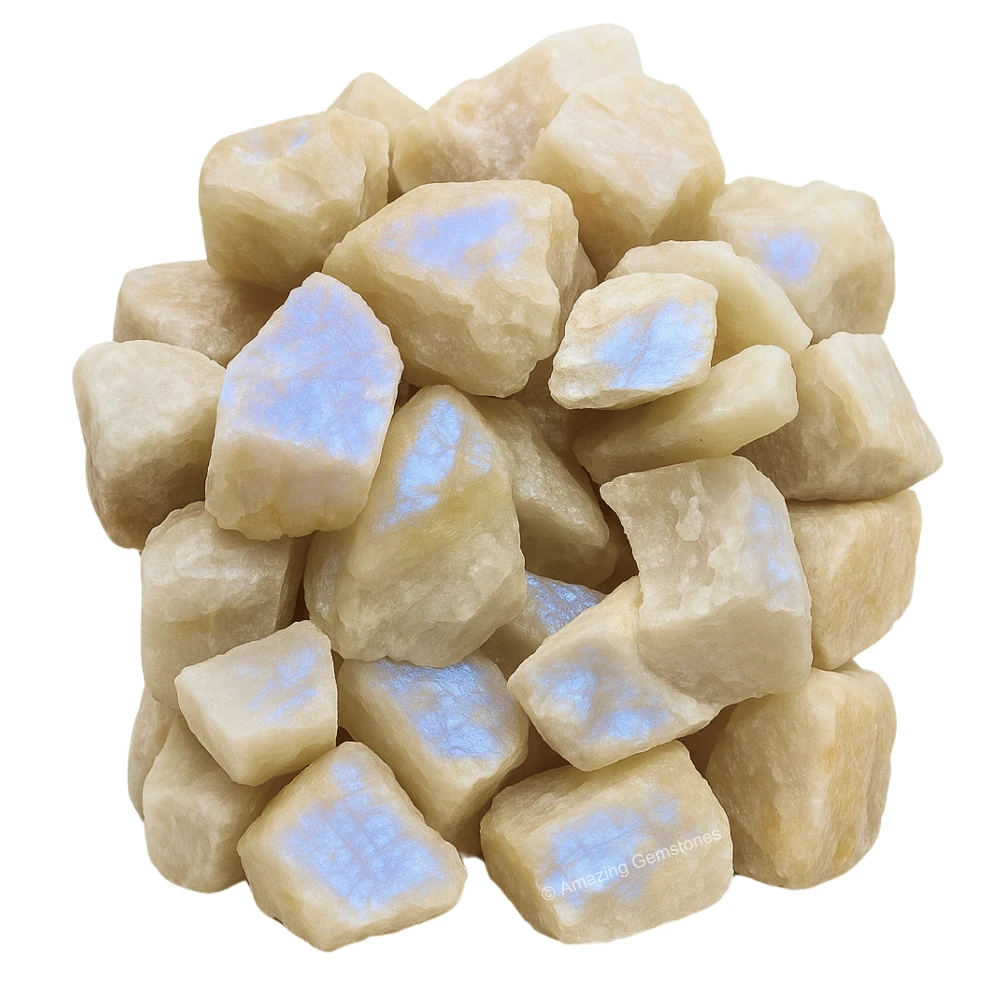 Moonstone Raw Crystals (1 LB)