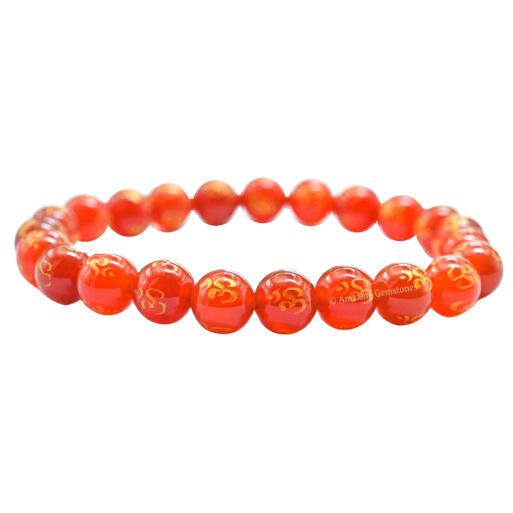Red Agate OM Bracelet (Strechable)