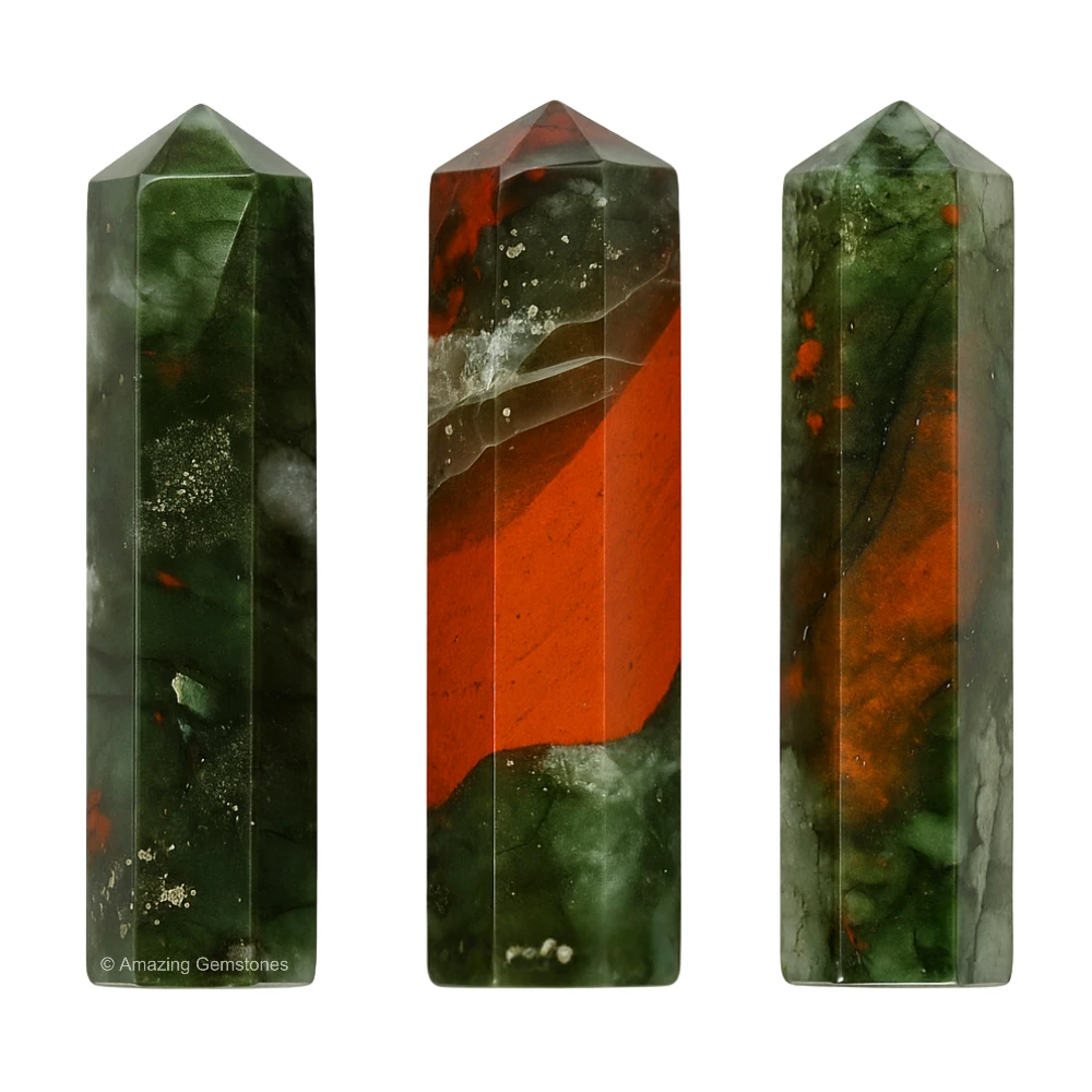 African Bloodstone Pencil Points (Set of 10)