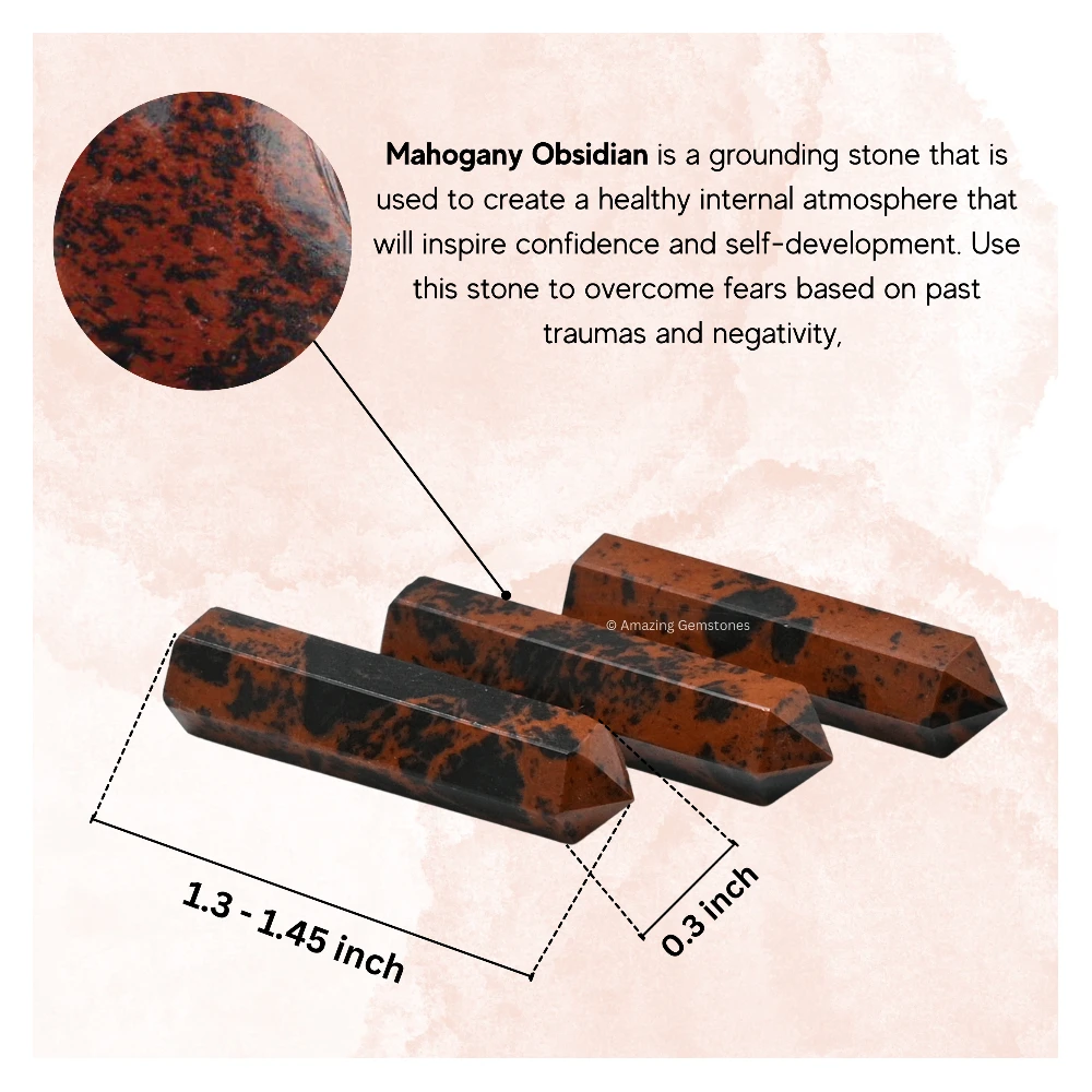Mahogany Obsidian Pencil Points (Set of 50)