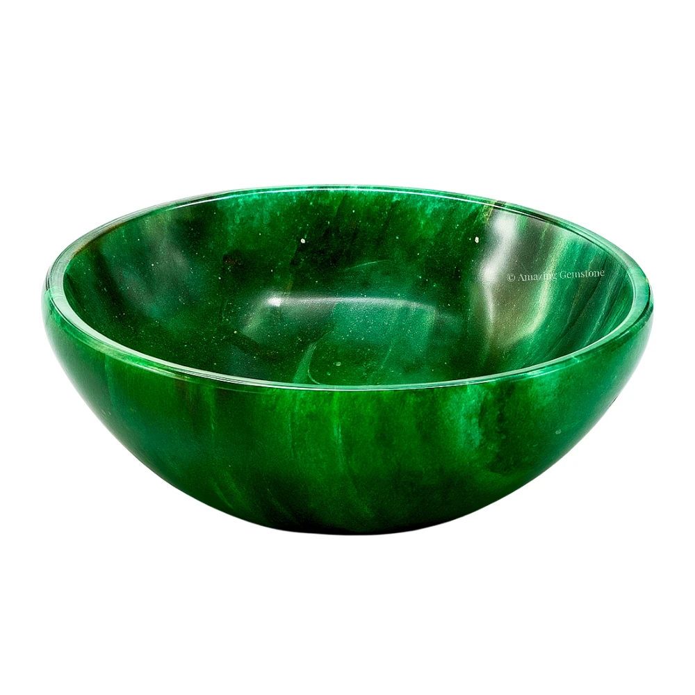 Dark Green Aventurine Crystal Bowl - 3 Inch