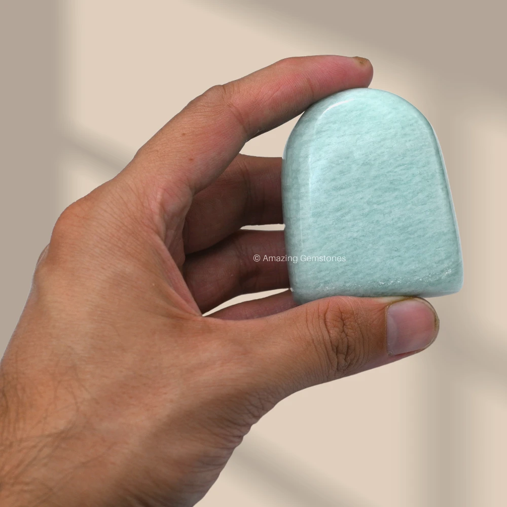 Amazonite Standing Palm Stone (Large)