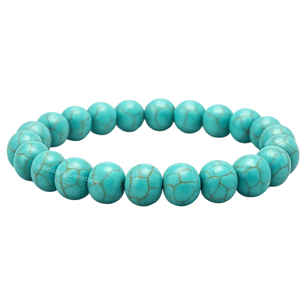 Manmade Turquoise Bracelet (Strechable)