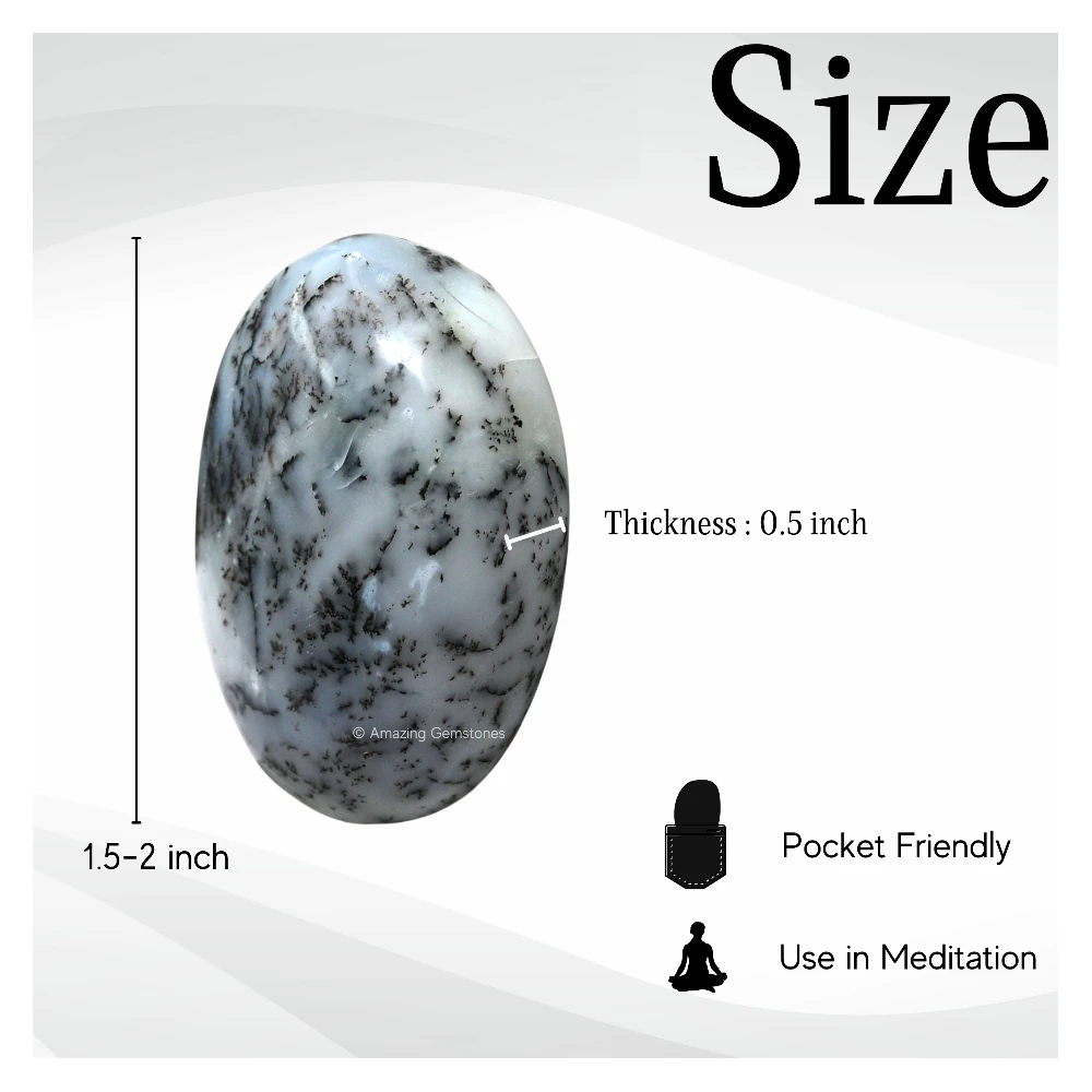 Dendrite Opal Palm Stone