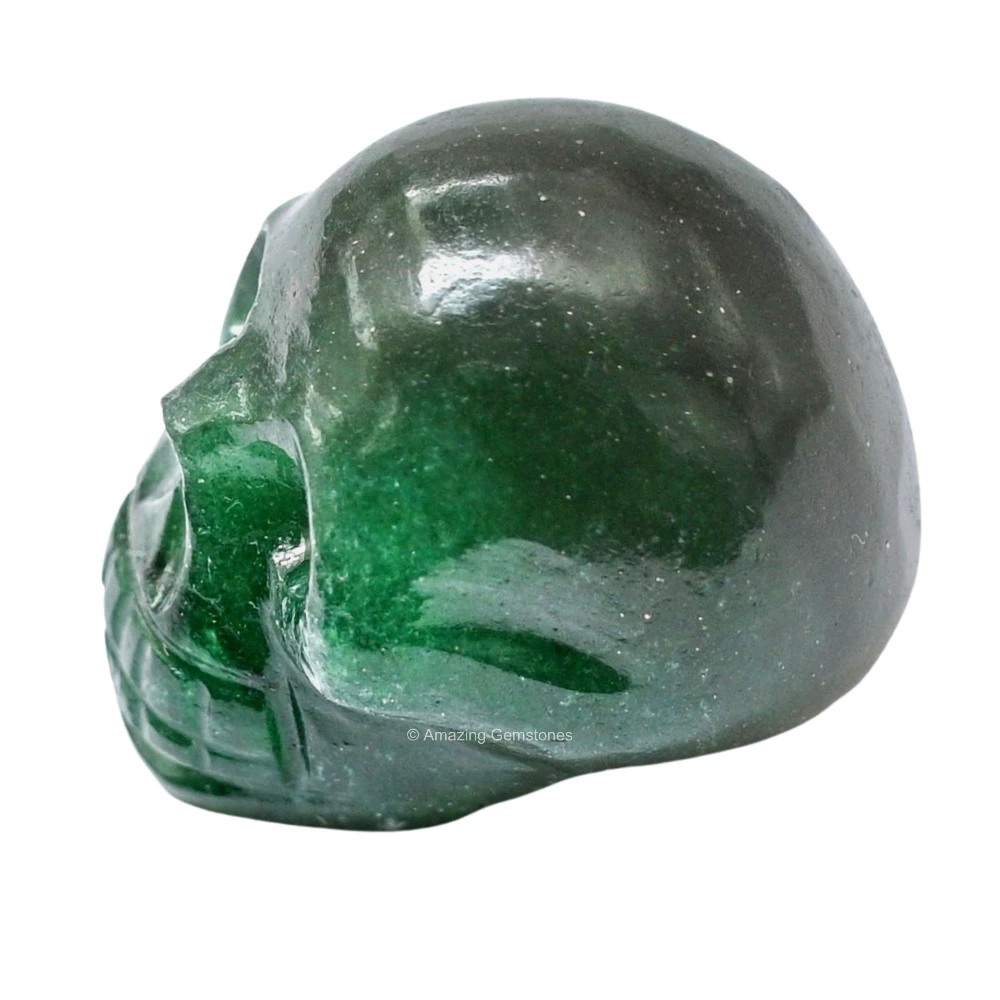 Dark Green Aventurine Skull