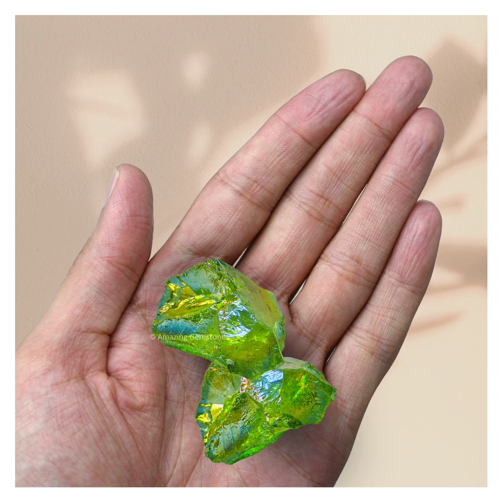 Apple Aura Quartz Raw Crystals (5 Pieces)