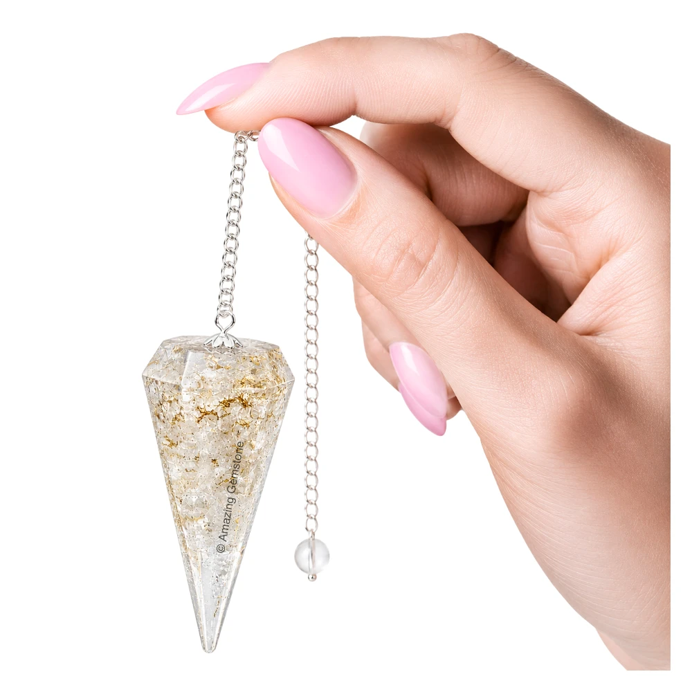 Clear Quartz Orgone Pendulum