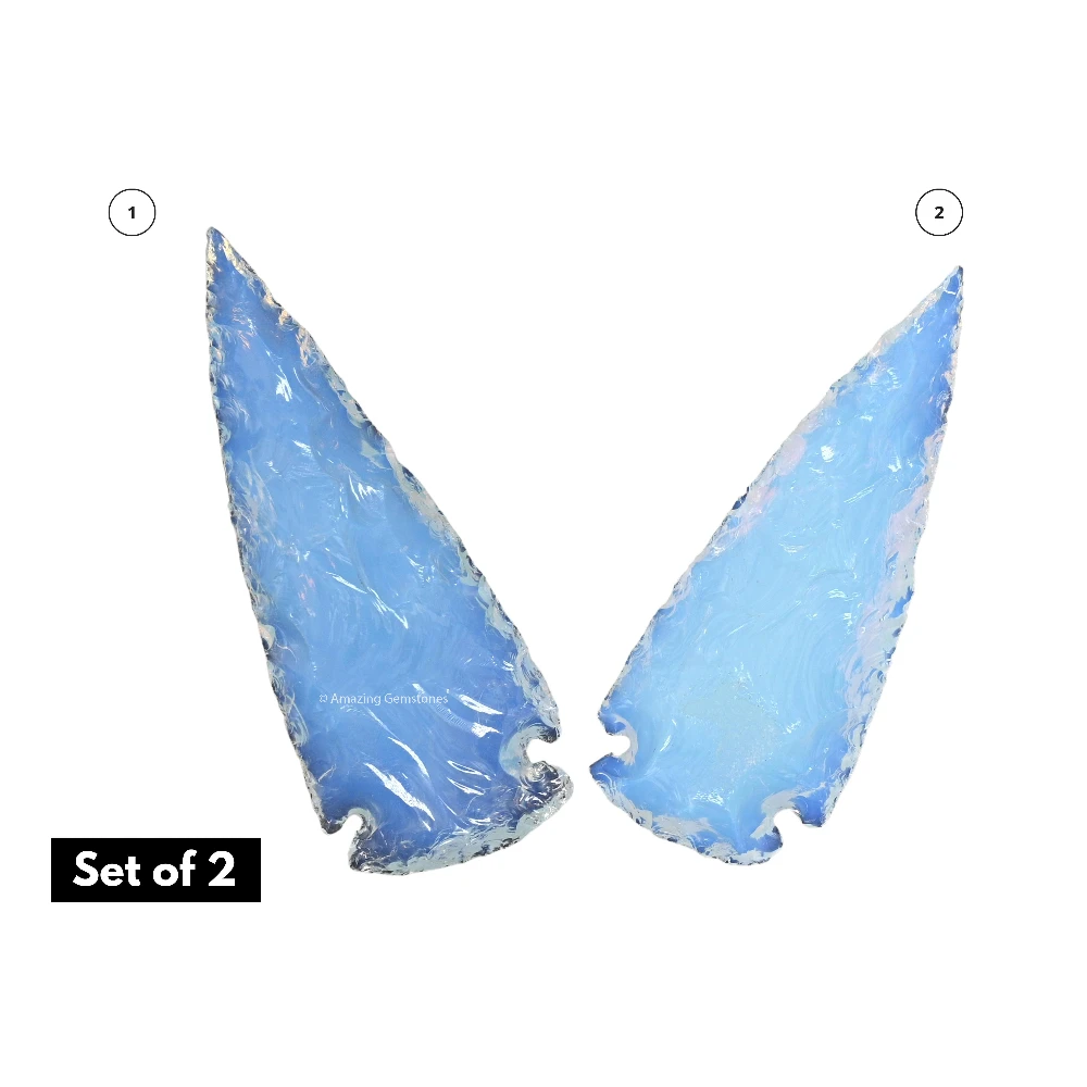 Opalite Crystal Arrowhead - 2" to 3" (2 Pieces)