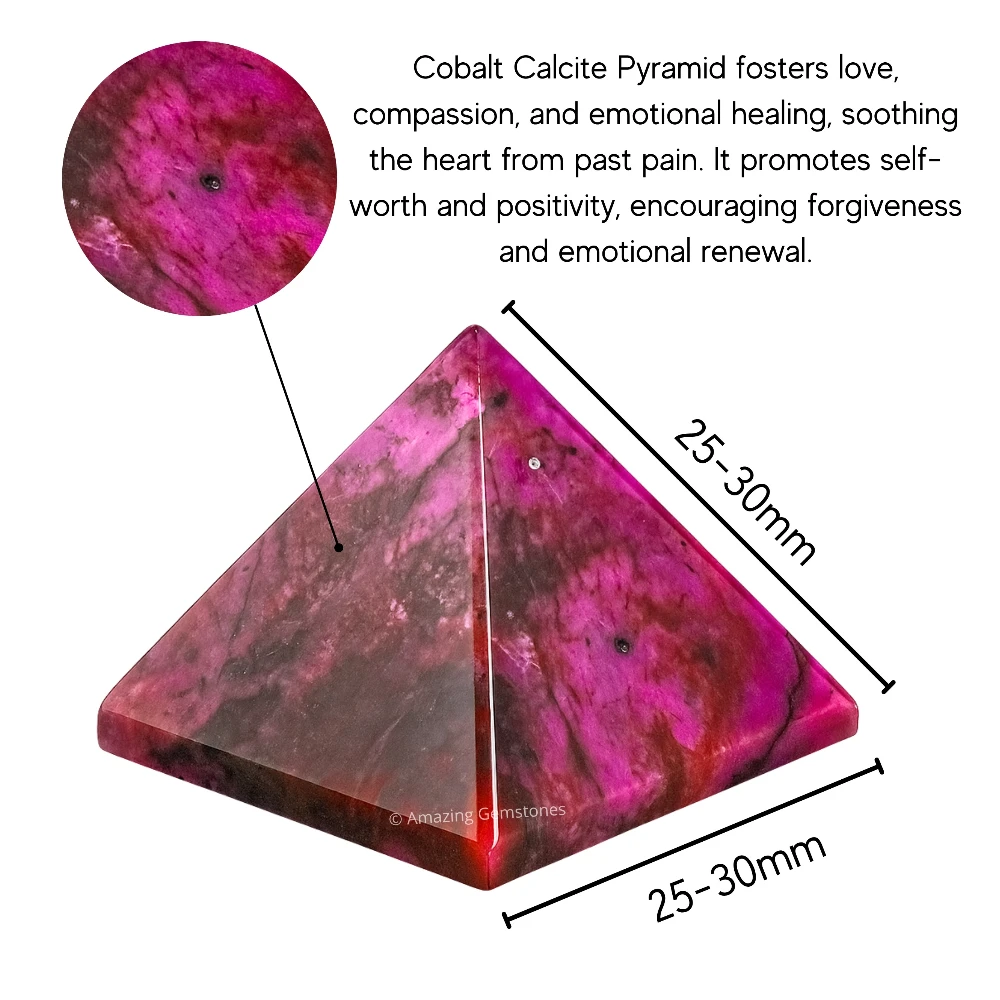Cobalt Calcite Pyramid (1 Inch)