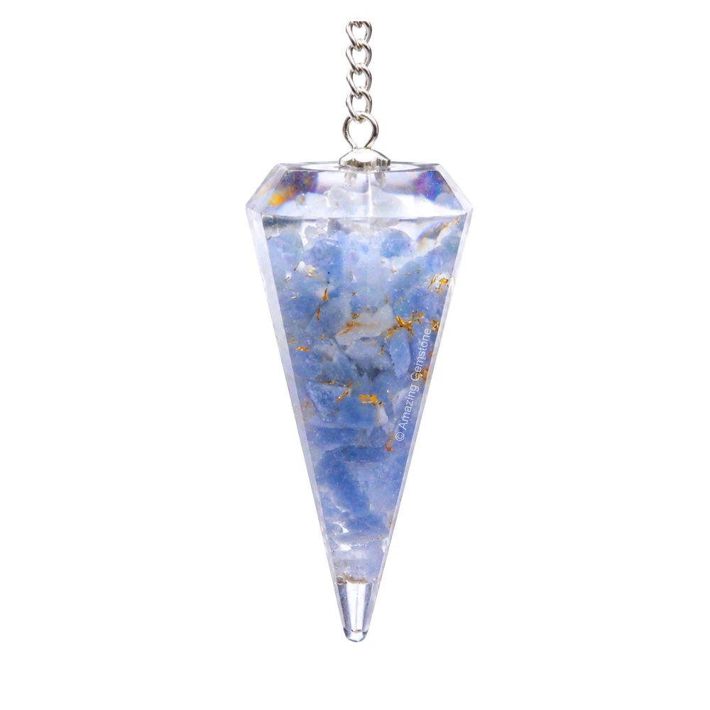 Angelite Orgone Pendulum