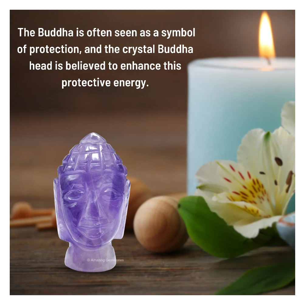 Amethyst Buddha Head