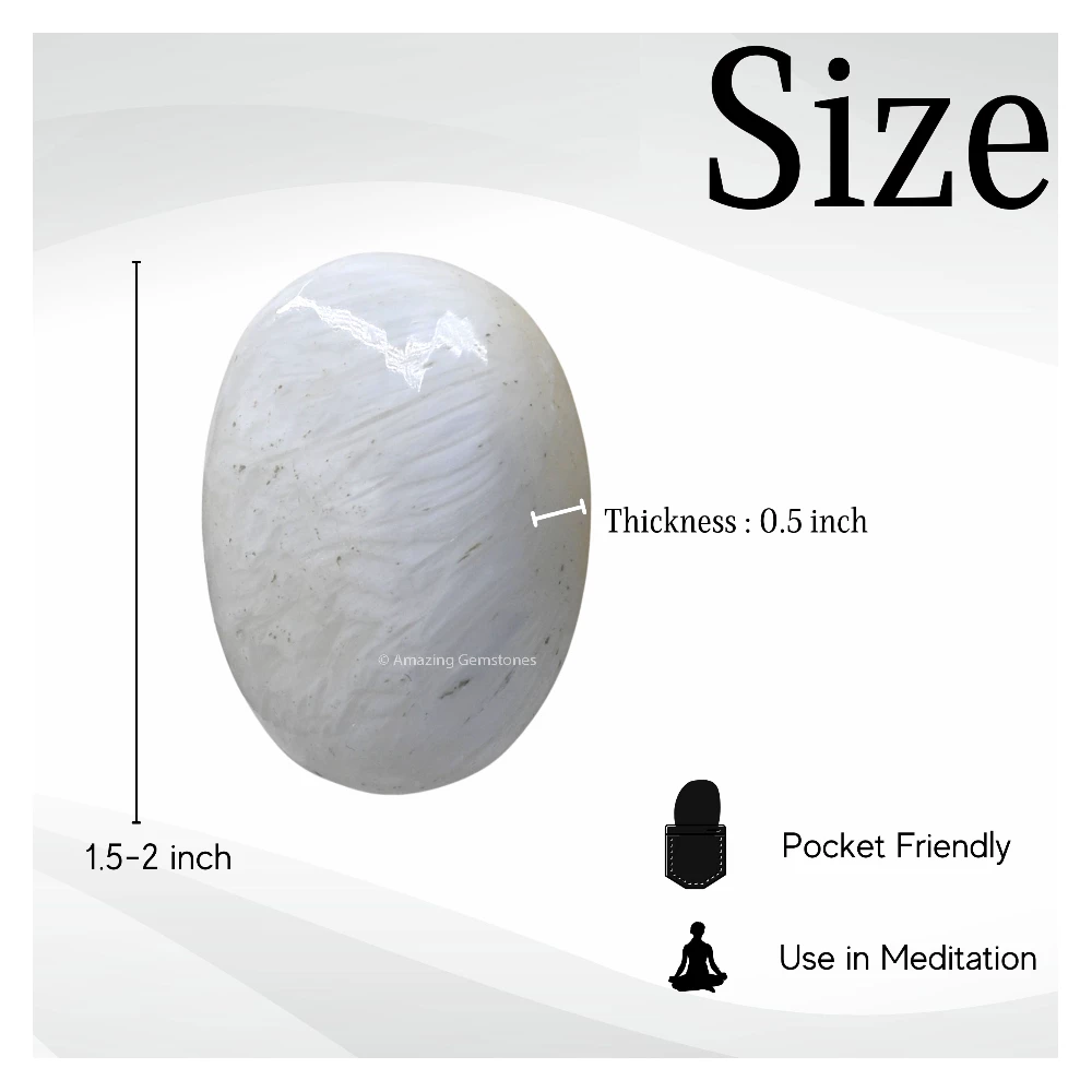 Scolecite Palm Stone