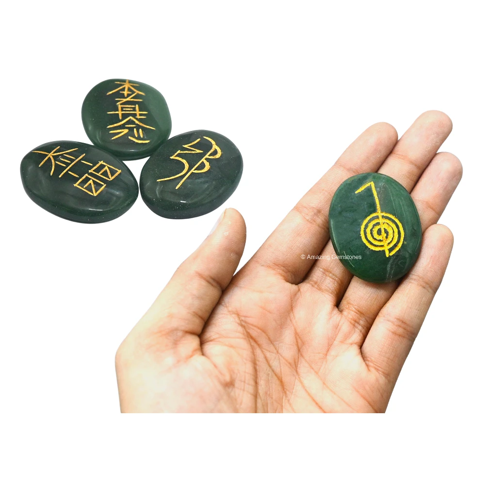 Green Aventurine (Dark) Usui Reiki Set
