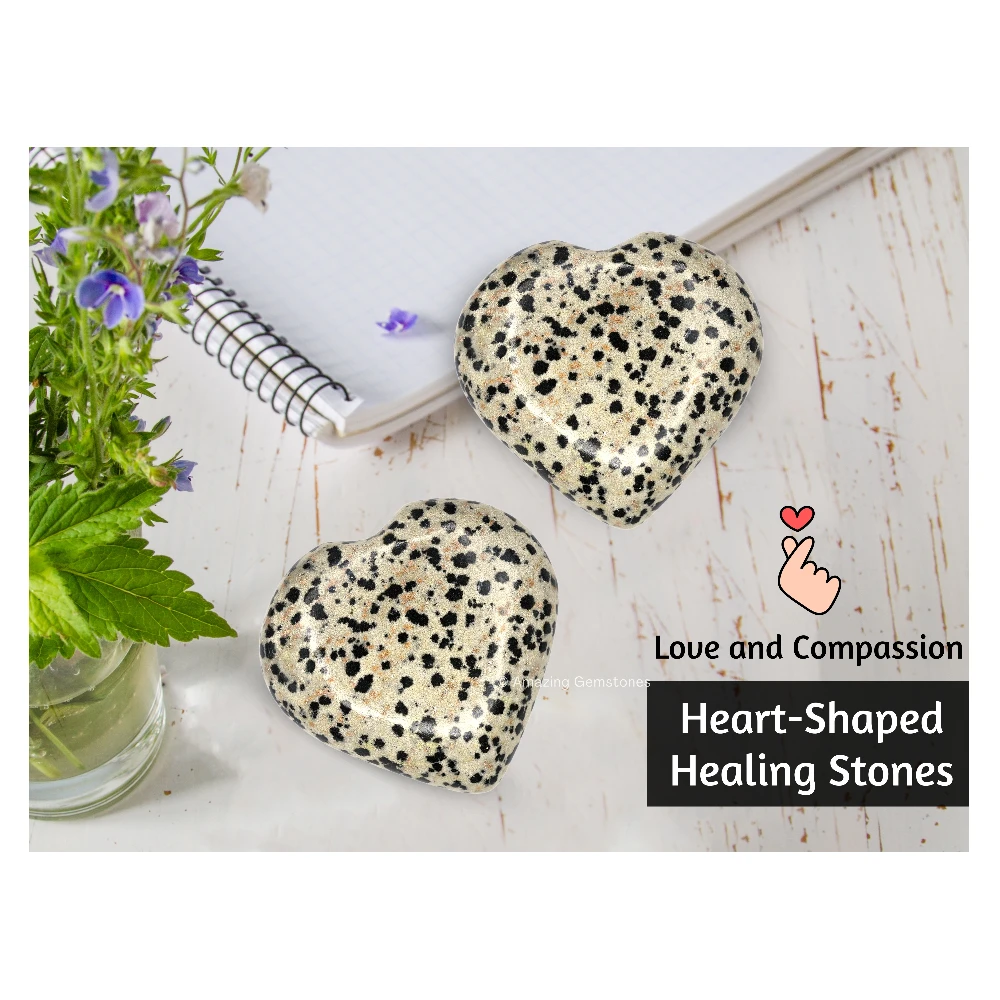Dalmatian Jasper Heart