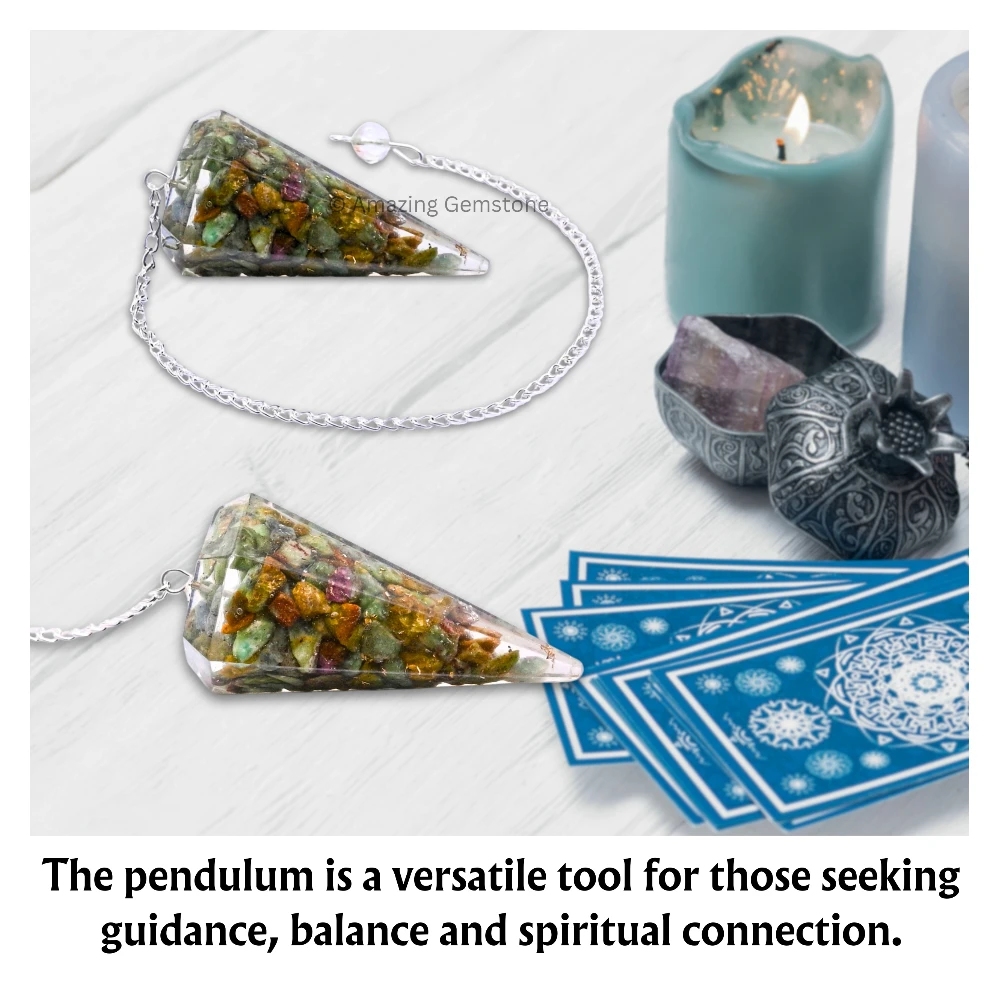 Ruby Zoisite Orgone Pendulum