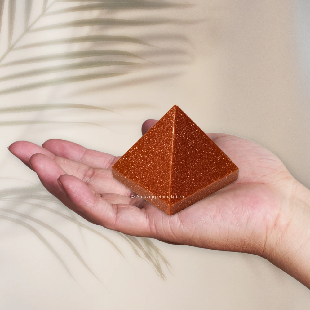 Red Goldstone Pyramid (1.5 Inch)