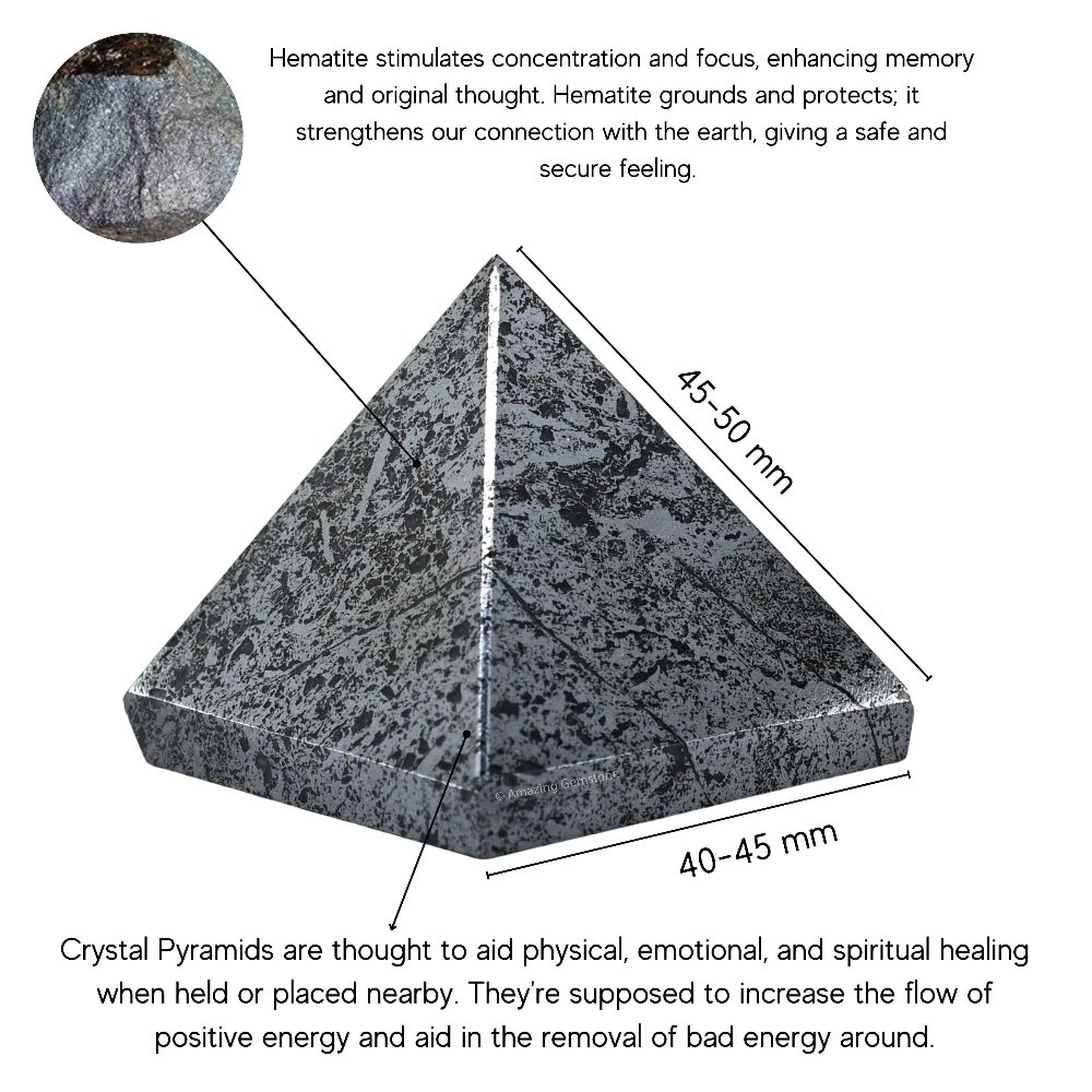 Hematite Pyramid (2 Inch)