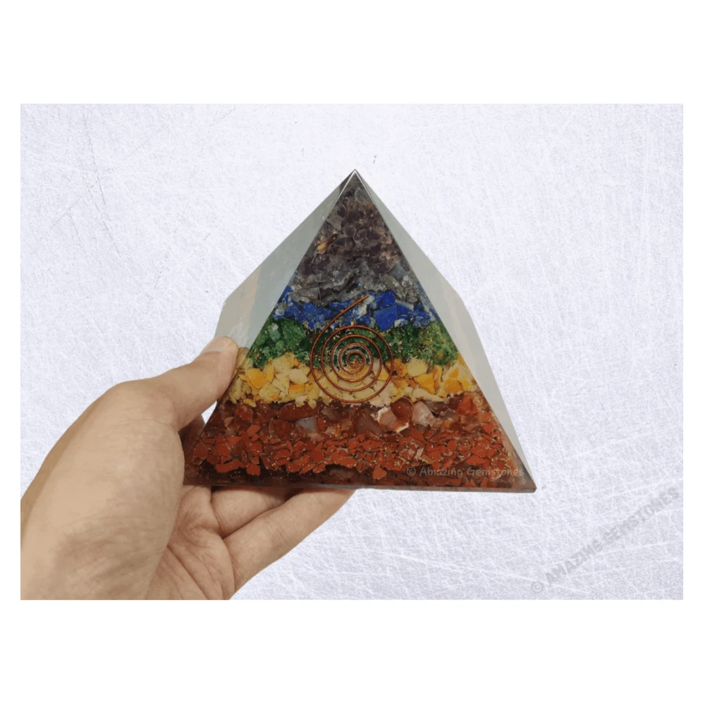 7 Chakra Orgone Pyramid (Extra Large)