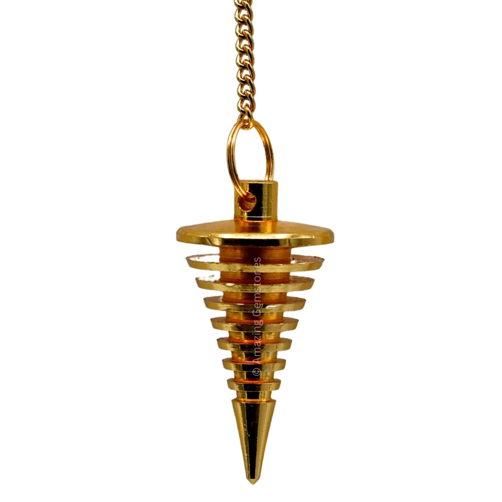 Copper Metal Pendulum - Gold Hard Coil Vertical (MP40)