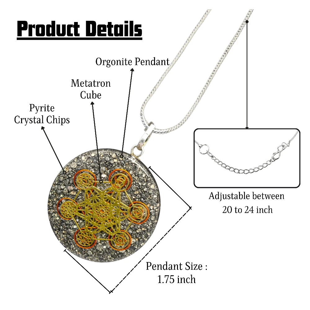 Pyrite Orgone Necklace - Metatron Chakra