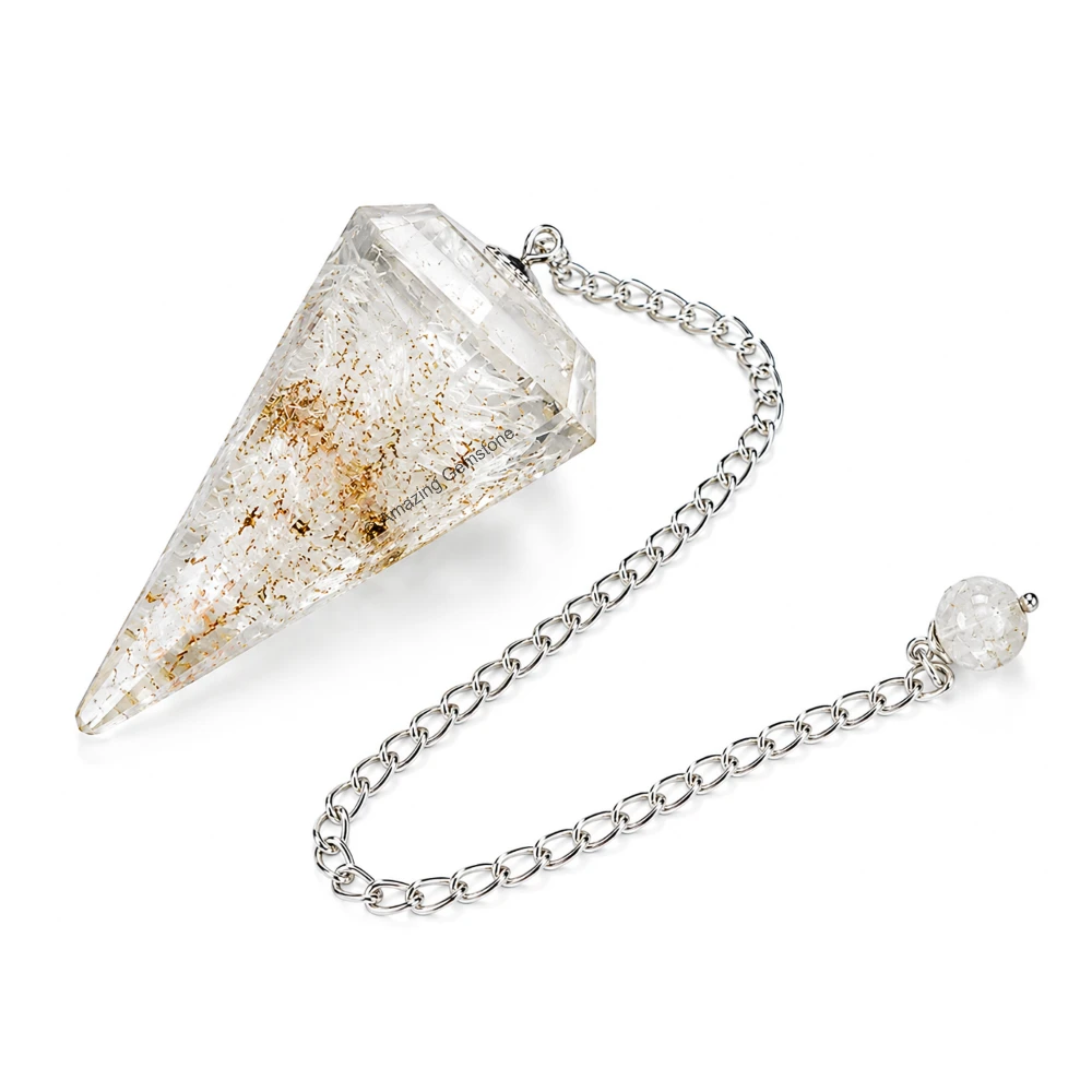 Selenite Orgone Pendulum