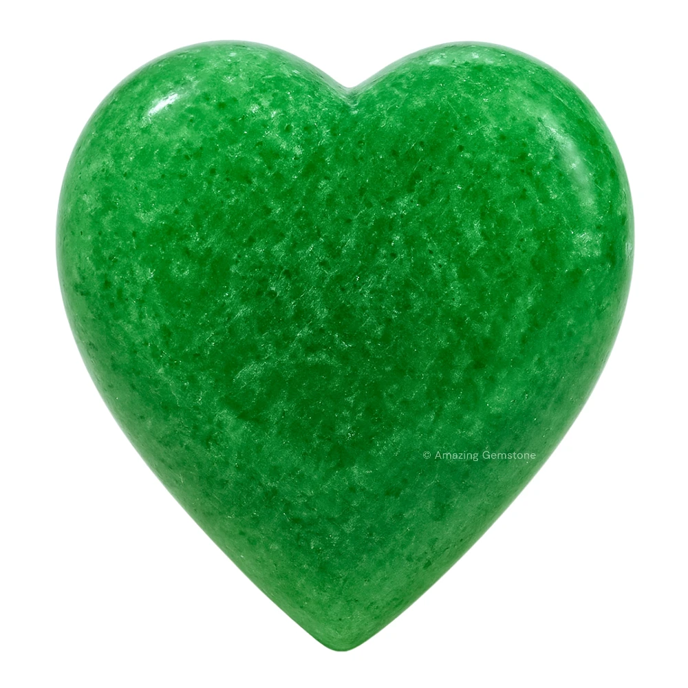 Green Strawberry Quartz Heart