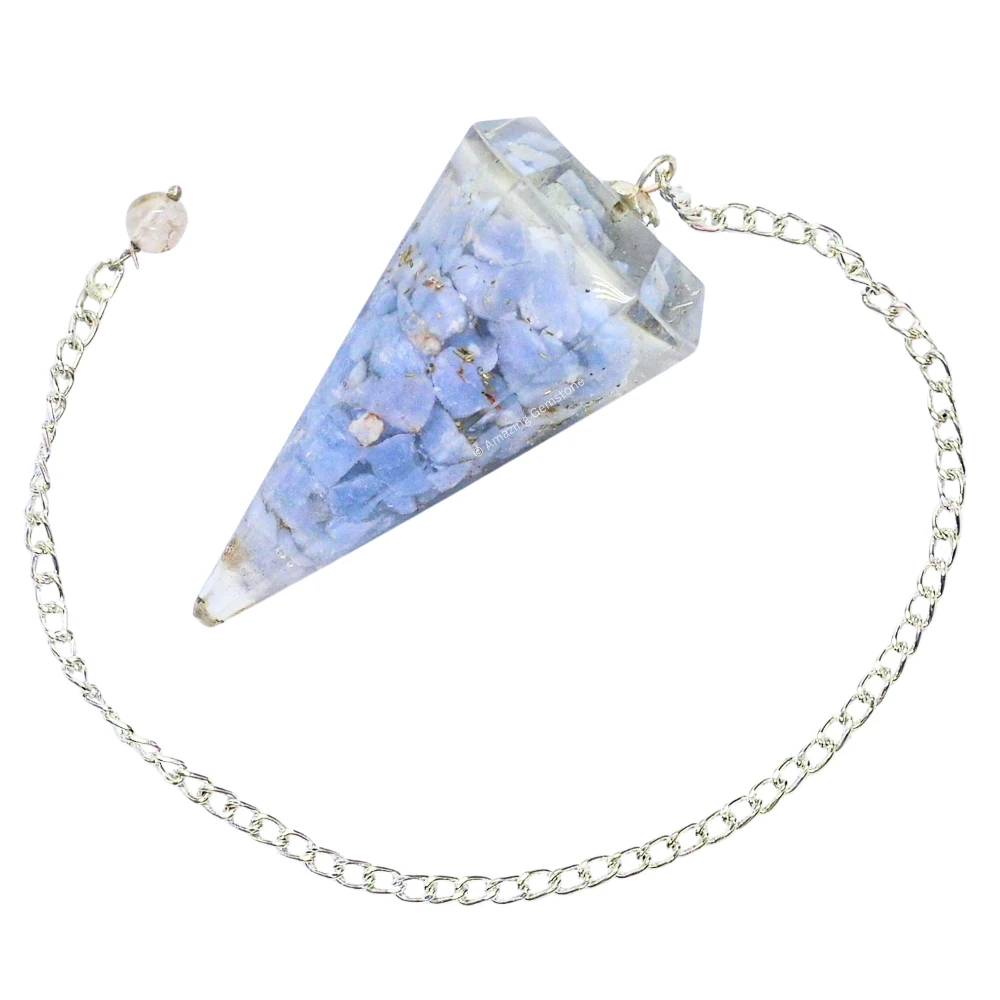 Angelite Orgone Pendulum