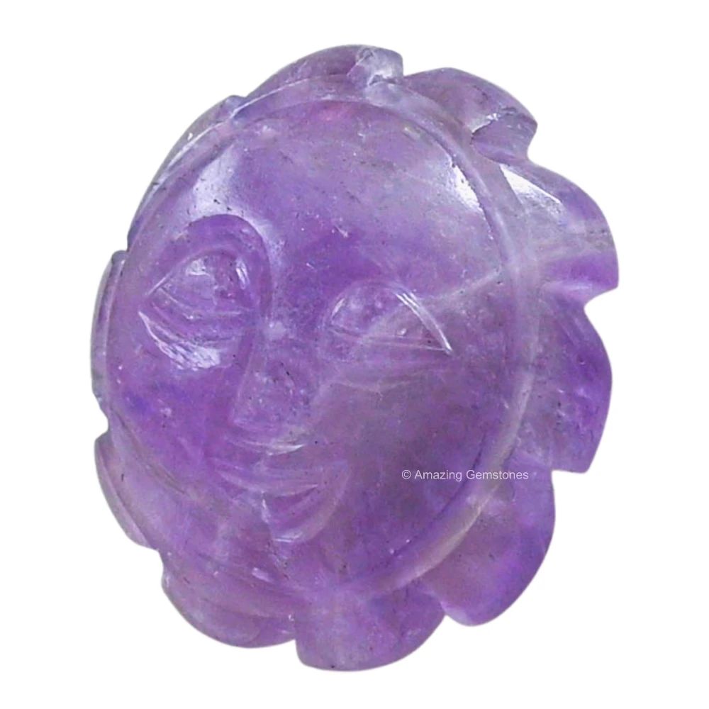 Amethyst Crystal Sun Face