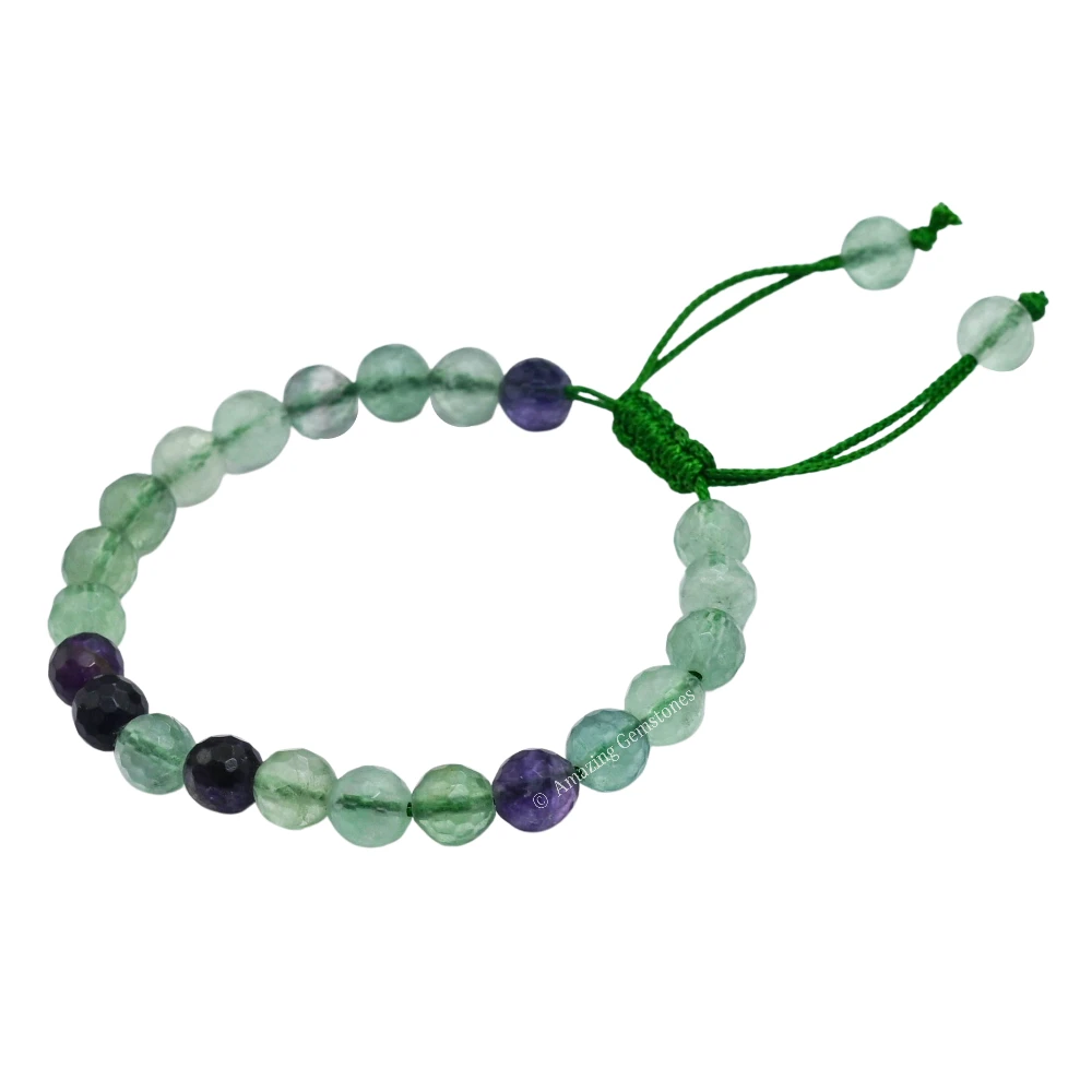 Multi Fluorite Bracelet (Faceted-Adjustable)